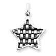 Sterling Silver Antiqued Star Charm
