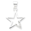 Sterling Silver CZ Star Pendant