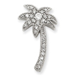 Sterling Silver CZ Palm Tree Slide
