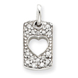 Sterling Silver Love CZ Heart Charm