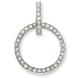 Sterling Silver CZ Circle Pendant