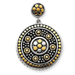 Sterling Silver Vermiel And Antiqued Pendant