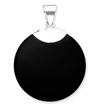 Sterlng Silver Round Black Onyx Pendant