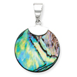Sterling Silver Round Abalone Pendant