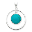 Sterling Silver Circle Turquoise Pendant