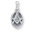 Sterling Silver Antiqued Masonic Charm