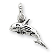 Sterling Silver Antiqued Whale Charm