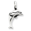 Sterling Silver Antiqued Dolphin Pendant