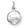 Sterling Silver Diamond Cut Soccer Ball Charm