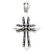 Sterling Silver Antiqued Passion Cross Pendant