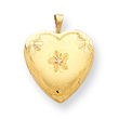 14k Gold Filled With Diamond 2-Frame Heart Locket