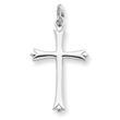 Sterling Silver Fleur De Lis Cross Charm