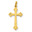 18K Plated Sterling Silver  Cross Charm