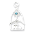 Sterling Silver Swarovski Crystal Nativity Charm