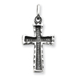 Sterling Silver Antiqued Cross Pendant