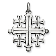 Sterling Silver Antiqued Jerusalem Cross Pendant