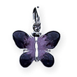 Sterling Silver Rhod Enameled Purple Butterfly