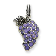 Sterling Silver Enameled Purple Grape Charm