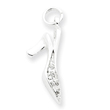 Sterling Silver CZ High Heel Charm