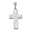 Sterling Silver Nugget Cross Pendant