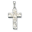 Sterling Silver Nugget Cross Pendant