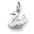 Sterling Silver Antiqued Swan Charm
