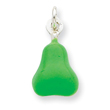 Sterling Silver Enameled Pear Charm