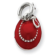 Sterling Silver Red Hat Charm