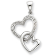 Sterling Silver Heart CZ Pendant