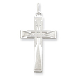 Sterling Silver Laser Designed Cross Pendant