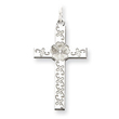 Sterling Silver Laser Designed Cross Pendant