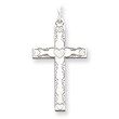 Sterling Silver Laser Designed Cross Pendant