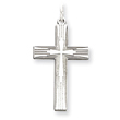 Sterling Silver Laser Designed Cross Pendant