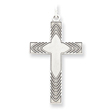 Sterling Silver Laser Designed Cross Pendant