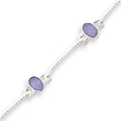 Sterling Silver Lavender Jade Bracelet