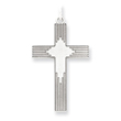 Sterling Silver Laser Designed Cross Pendant