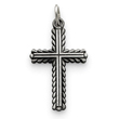 Sterling Silver Antiqued Cross Charm