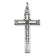 Sterling Silver Antiqued Rosary Cross Pendant