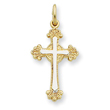 Sterling Silver 18K Gold Plated Cross Charm