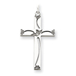 Sterling Silver Laser Designed Cross Pendant