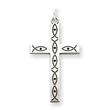 Sterling Silver Laser Designed Cross Pendant