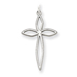 Sterling Silver Laser Designed Cross Pendant