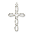 Sterling Silver Laser Designed Cross Pendant