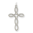 Sterling Silver Laser Designed Cross Pendant