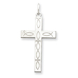 Sterling Silver Laser Designed Cross Pendant