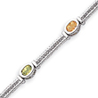 Sterling Silver Multi-Color Semi-Precious Bracelet