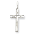 Sterling Silver Laser Designed Cross Charm