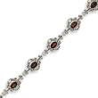 Sterling Silver Garnet Bracelet