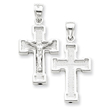 Sterling Silver Hollow Latin Crucifix Pendant