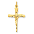Sterling Silver 18K Gold Plated Crucifix Pendant